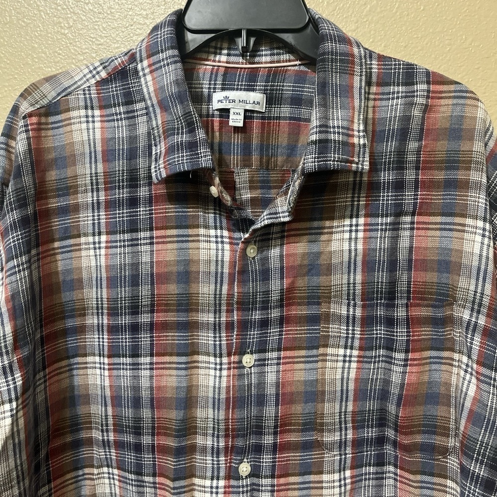 Plaid Peter Millar Men’s XXL Long Sleeve Shirt